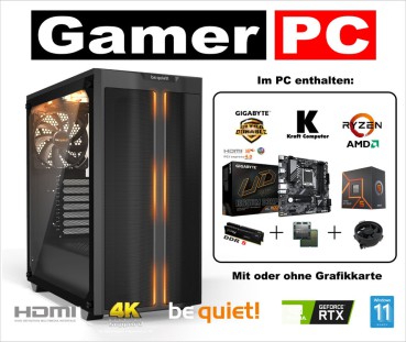 Gamer PC AMD Ryzen 5 7600 (6x5,1GHz), Gigabyte B650M D3HP, DDR5, 1TB SSD M.2, RTX