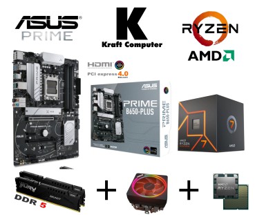 Gamer PC AMD Ryzen 7 7700 (8x5,3GHz), ASUS PRIME B650-Plus, DDR5, 1TB SSD M.2, RTX